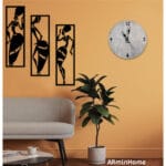 African Women Over Head Ensemble de 3 Tableau Mural haut de gamme en bois du style origami géométrique fabrication artisanale – Image 3