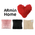 Coussin en fausse fourrure haut de gamme carrée en rose de qualité supérieure de style vintage – Image 3