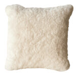 Coussin en fourrure lapin haut de gamme carrée en blanc de qualité supérieure de style vintage