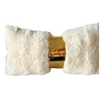 Coussin papillon en fourrure lapin haut de gamme en blanc de qualité supérieure de style vintage