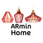 Suspension design Armin Home rouge en bois Suspension ajourée en lamelles de bois de style vintage fabrication artisanale T1 – Image 4