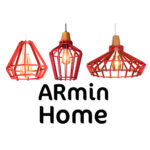 Suspension design Armin Home rouge en bois Suspension ajourée en lamelles de bois de style vintage fabrication artisanale T4 – Image 4