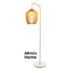 Lampadaire Longo haute gamme en Blanc Kepa de style vintage de la Collection Grand Classique N° 13