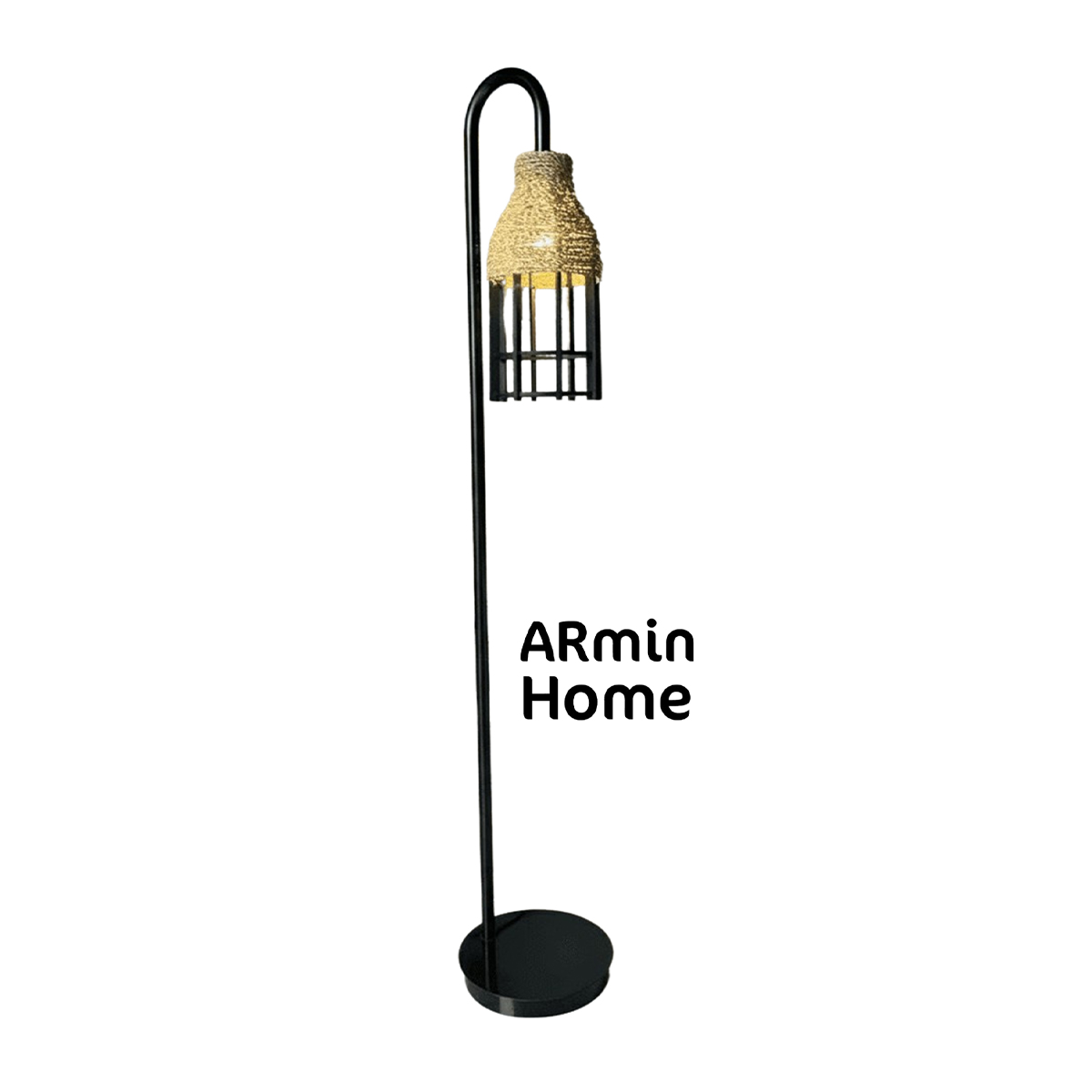 ARH 9014 Lampadaire Arc Fanous haute gamme en Noir de style vintage de la Collection Grand Classique N° 14 – Image 1