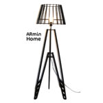 Lampadaire Trépied haute gamme en bois Noir de style vintage de la Collection Grand Classique N° 17
