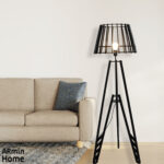 Lampadaire Trépied haute gamme en bois Noir de style vintage de la Collection Grand Classique N° 17 – Image 3