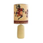 Lampe à poser abat-jour de haute gamme en wax pied en céramique de style vintage de la Collection Retro Art N°57