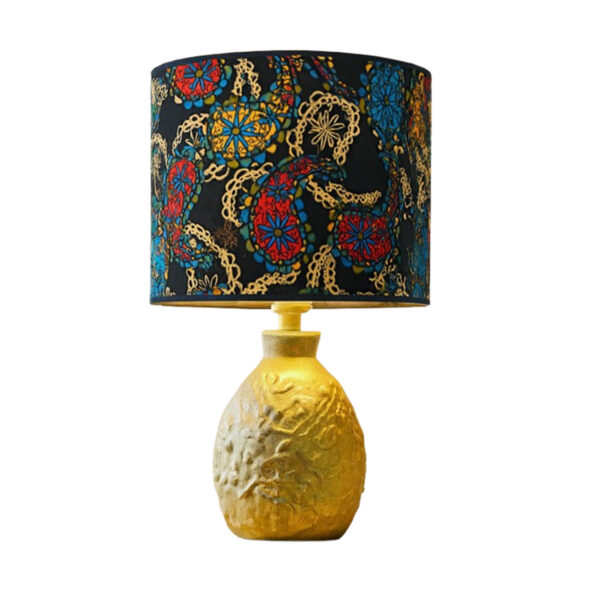 Lampe à poser abat-jour de haute gamme en wax pied en céramique de style vintage de la Collection Retro Art N°41