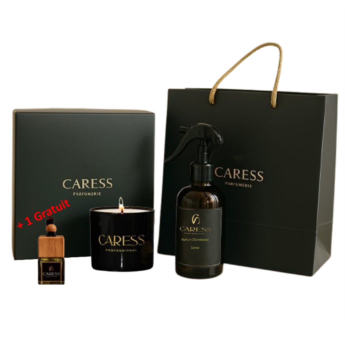 CPW 6840 Pack Maison zen 2 Pièces + 1 gratuit de Caresse Professional Sublime Cerise! 100% fabrication artisanale – Image 1