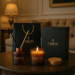 Coffret Double Plaisir parfumée Duo Caress ambiance printanière ! 100% fabrication artisanale senteur  Vanille – Image 2