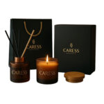 Coffret Double Plaisir parfumée Duo Caress ambiance printanière ! 100% fabrication artisanale senteur Cerise