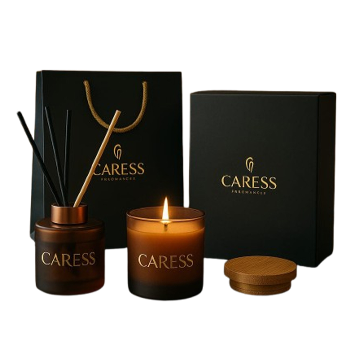 CPW 8818 Coffret Double Plaisir parfumée Duo Caress ambiance printanière ! 100% fabrication artisanale senteur Jasmin – Image 1