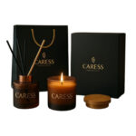 Coffret Double Plaisir parfumée Duo Caress ambiance printanière ! 100% fabrication artisanale senteur Citron