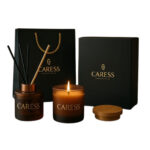 Coffret Double Plaisir parfumée Duo Caress ambiance printanière ! 100% fabrication artisanale senteur Magnolia
