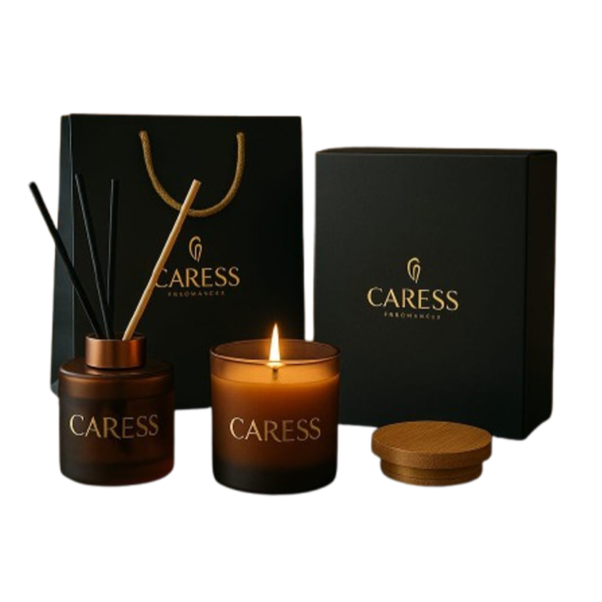 CPW 8821 Coffret Double Plaisir parfumée Duo Caress ambiance printanière ! 100% fabrication artisanale senteur Magnolia – Image 1