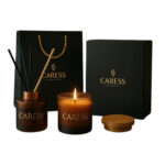 Coffret Double Plaisir parfumée Duo Caress ambiance printanière ! 100% fabrication artisanale senteur Fleur de Cotton