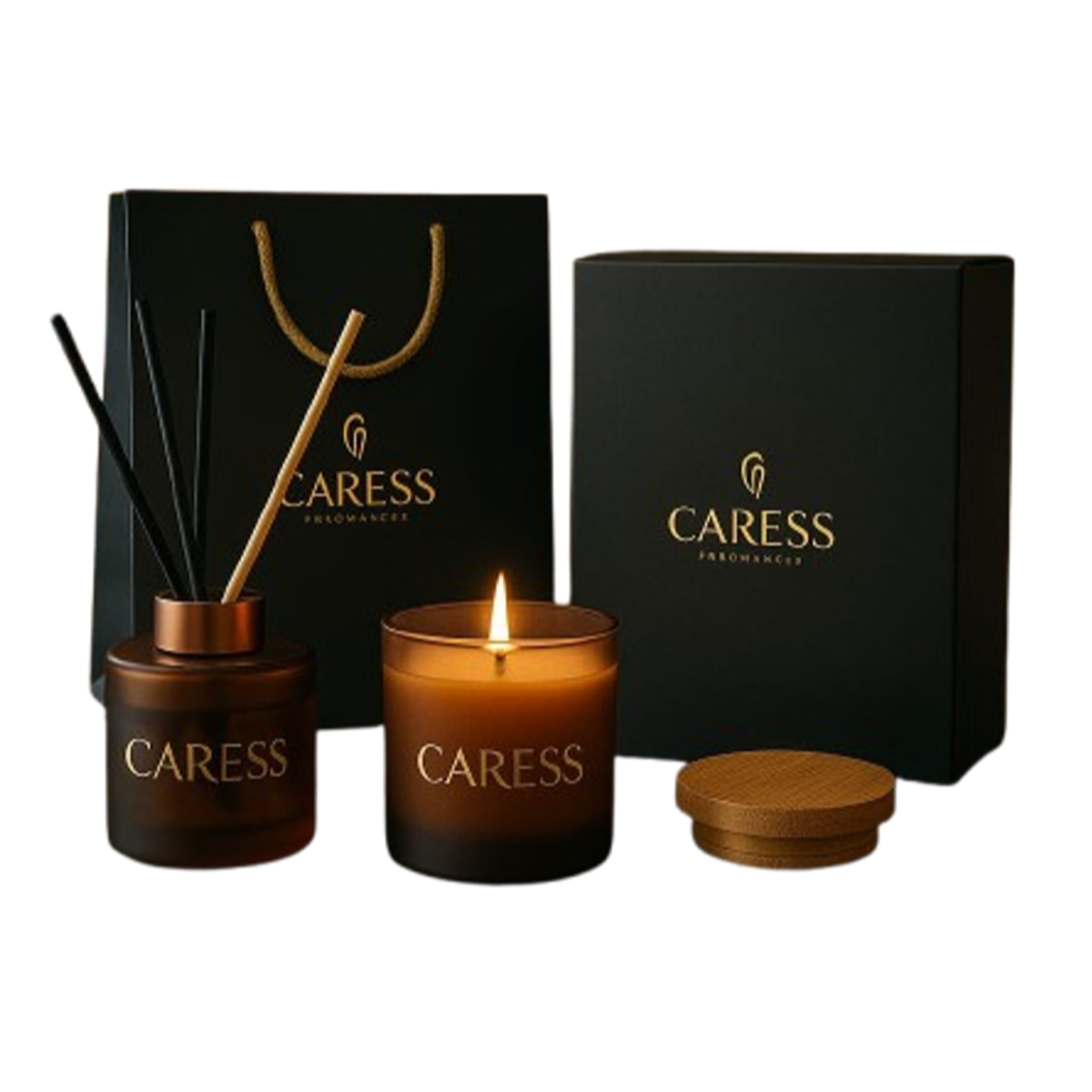 CPW 8823 Coffret Double Plaisir parfumée Duo Caress ambiance printanière ! 100% fabrication artisanale senteur Fleur de chine – Image 1