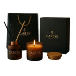 Coffret Double Plaisir parfumée Duo Caress ambiance printanière ! 100% fabrication artisanale senteur Fleur de lys
