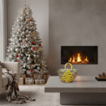 Mini couffin cadeau de Noël haut de gamme motif festif en fibre de palmier fait main – Image 2