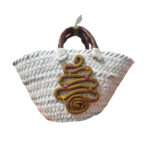 Mini couffin cadeau de Noël haut de gamme motif festif en fibre de palmier fait main