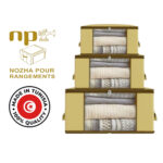 Pack de 3 Organisateur de Rangement pour Vêtements et Penderies, Boite de Rangement Vêtement T1/ T2/ T3 – Image 3