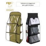 Pack de 4 Pièces: 3 Boite de Rangement Vêtement T1 et 1 Organisateur Suspendu double face avec 6 poches de rangements à Sac à Main – Image 3
