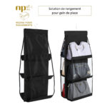 Pack de 4 Pièces: 3 Boite de Rangement Vêtement T1 et 1 Organisateur Suspendu double face avec 6 poches de rangements à Sac à Main – Image 3