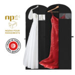 Pack de 2 Pièces: 3 Boite de Rangement Pour chaussures pour 6 paires et Housse Vêtement pour Robes de mariée Robe de soirée T4 – Image 3