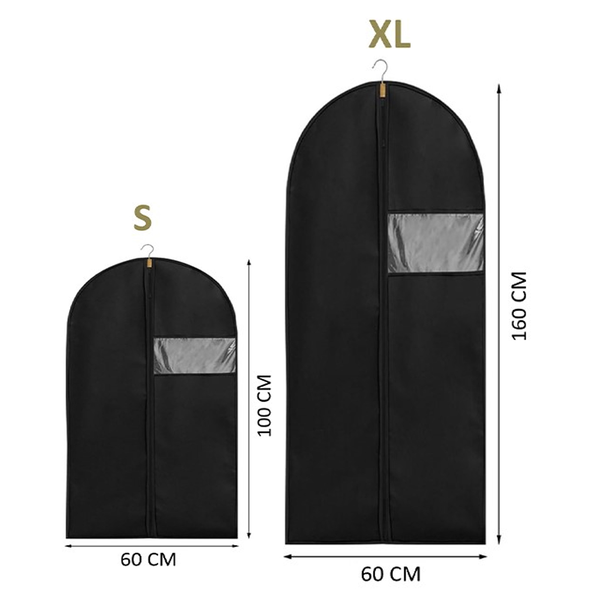 NPR 8930 Pack de 2 Pièces: 1 Housse Vêtement Protège Costumes et Housse Vêtement pour Robes de mariée Robe de soirée T4 – Image 1
