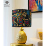 Lampe à poser abat-jour de haute gamme en wax pied en céramique de style vintage de la Collection Retro Art N°41 – Image 2