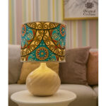 Lampe à poser abat-jour de haute gamme en wax pied en céramique de style vintage de la Collection Retro Art  N°42 – Image 2