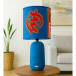 Lampe à poser abat-jour de haute gamme en wax pied en céramique de style vintage en de la Collection Retro Art N°136 – Image 2