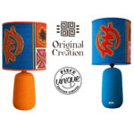 Lampe à poser abat-jour de haute gamme en wax pied en céramique de style vintage en de la Collection Retro Art N°137 – Image 3