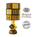 Lampe à poser abat-jour de haute gamme en wax pied en céramique de style vintage de la Collection Retro Art N°54 – Image 3