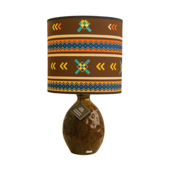 Lampe à poser abat-jour de haute gamme en wax pied en céramique de style vintage de la Collection Retro Art N°55