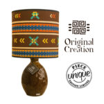 Lampe à poser abat-jour de haute gamme en wax pied en céramique de style vintage de la Collection Retro Art N°55 – Image 3