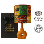 Lampe à poser abat-jour de haute gamme en wax pied en céramique de style vintage de la Collection Retro Art N°50 – Image 3