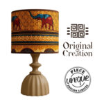 Lampe à poser abat-jour de haute gamme en wax pied en céramique de style vintage de la Collection Retro Art N°56 – Image 3