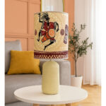 Lampe à poser abat-jour de haute gamme en wax pied en céramique de style vintage de la Collection Retro Art N°57 – Image 2