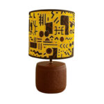 Lampe à poser abat-jour de haute gamme en wax pied en céramique de style vintage de la Collection Retro Art N°58