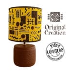 Lampe à poser abat-jour de haute gamme en wax pied en céramique de style vintage de la Collection Retro Art N°58 – Image 3