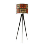 Lampadaire Trépied Scandinave de haute gamme en wax pied bois noble peint à la main de style vintage de la Collection Grand Classique N° 46