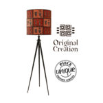 Lampadaire Trépied Scandinave de haute gamme en wax pied bois noble peint à la main de style vintage de la Collection Grand Classique N° 47 – Image 3