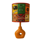 Lampe à poser abat-jour de haute gamme en wax pied en céramique de style vintage de la Collection Retro Art N°50