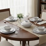 Service a table 20 pièces Utique en fine céramique fait main AMC 4122 – Image 2