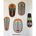 ARmin Masque africain décoration murale Wachma en Bois Tableau Mural haut de gamme fabrication artisanale – Image 3