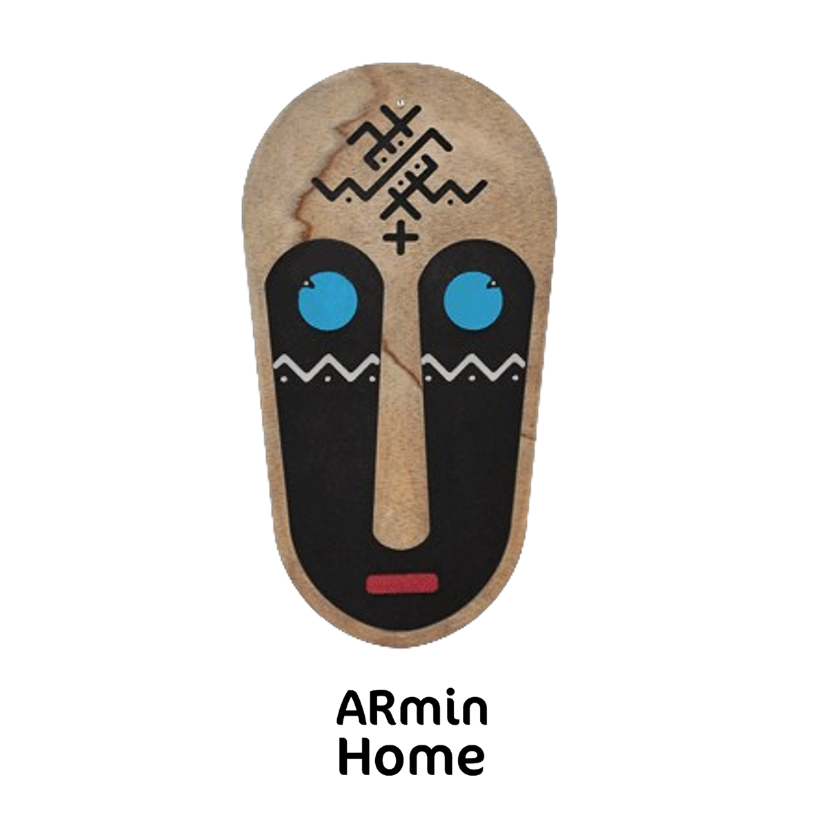 ARH 1090 ARmin Masque africain décoration murale Wachma en Bois Tableau Mural haut de gamme fabrication artisanale – Image 1