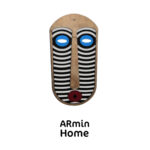 ARmin Masque africain décoration murale M1 en Bois Tableau Mural haut de gamme fabrication artisanale