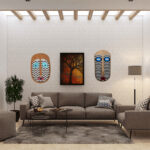 ARmin Masque africain décoration murale M1 en Bois Tableau Mural haut de gamme fabrication artisanale – Image 3