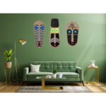 ARmin Masque africain décoration murale M2 en Bois Tableau Mural haut de gamme fabrication artisanale – Image 3